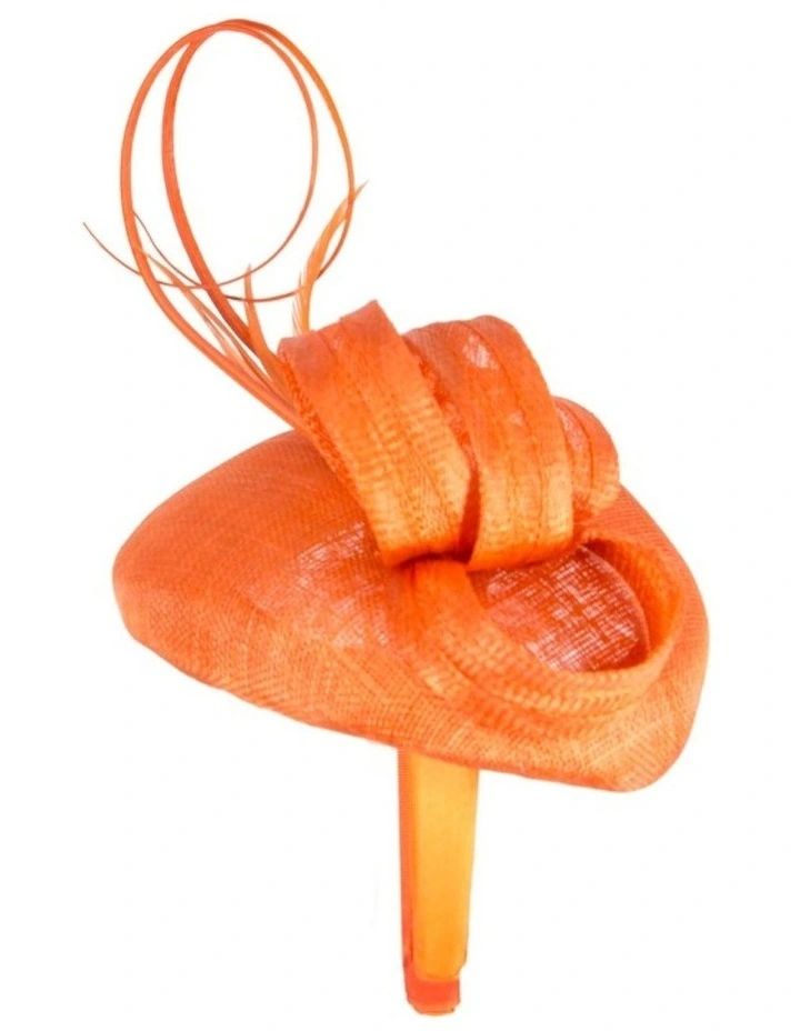 Max Alexander orange sinamay pillbox fascinator MA936OR image 4