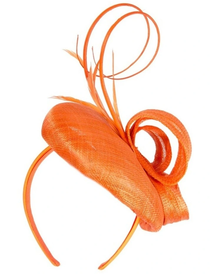 Max Alexander orange sinamay pillbox fascinator MA936OR image 6