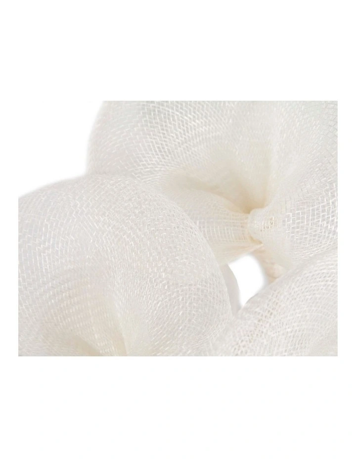 Max Alexander large cream and white sinamay flower fascinator MA918WHT image 3