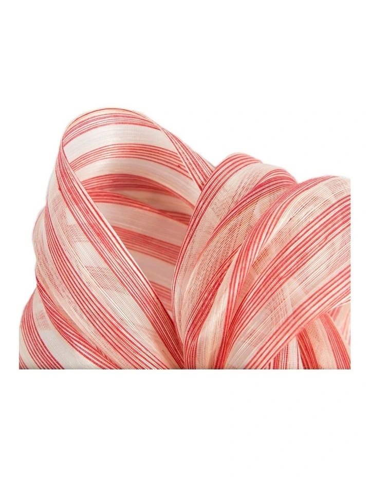 Fillies Collection Cream & Red Silk Abaca Fascinator with Sculptural Bow S347CRD image 3