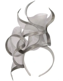 Bespoke silver racing fascinator by Fillies Collection S253S