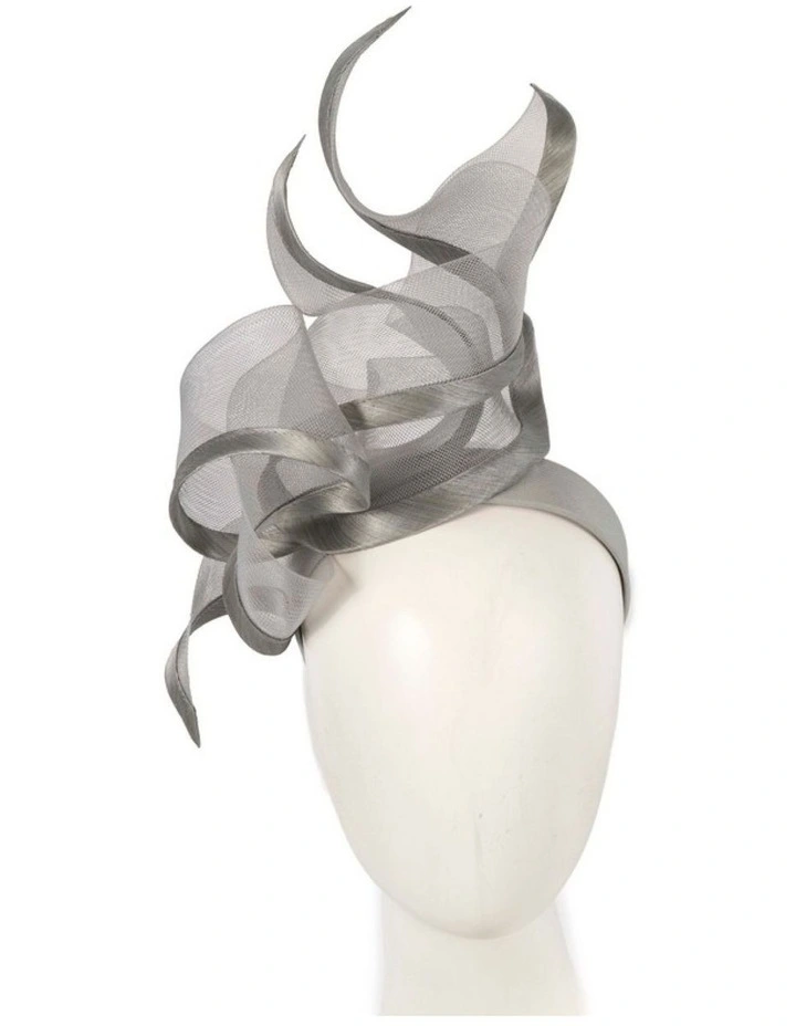 Bespoke silver racing fascinator by Fillies Collection S253S image 2