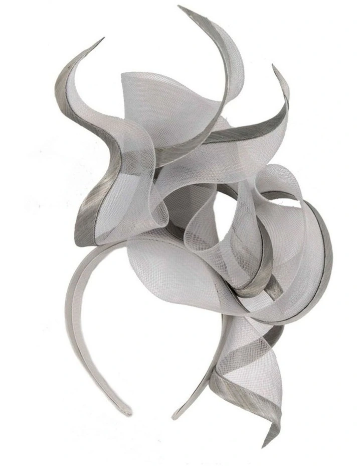 Bespoke silver racing fascinator by Fillies Collection S253S image 4