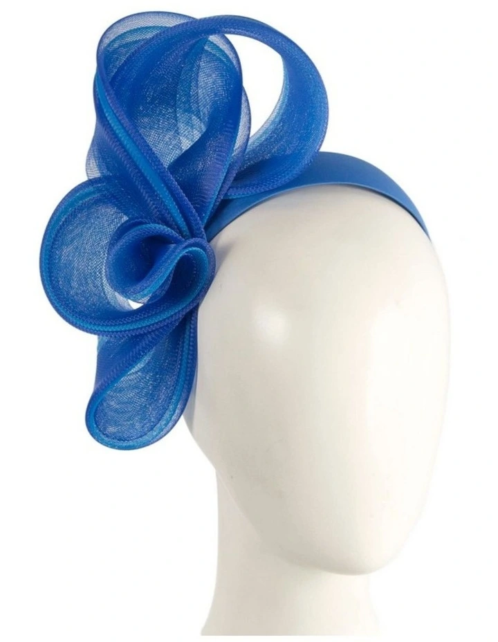 Fillies Collection navy and royal blue crinoline bow fascinator S327BL image 2