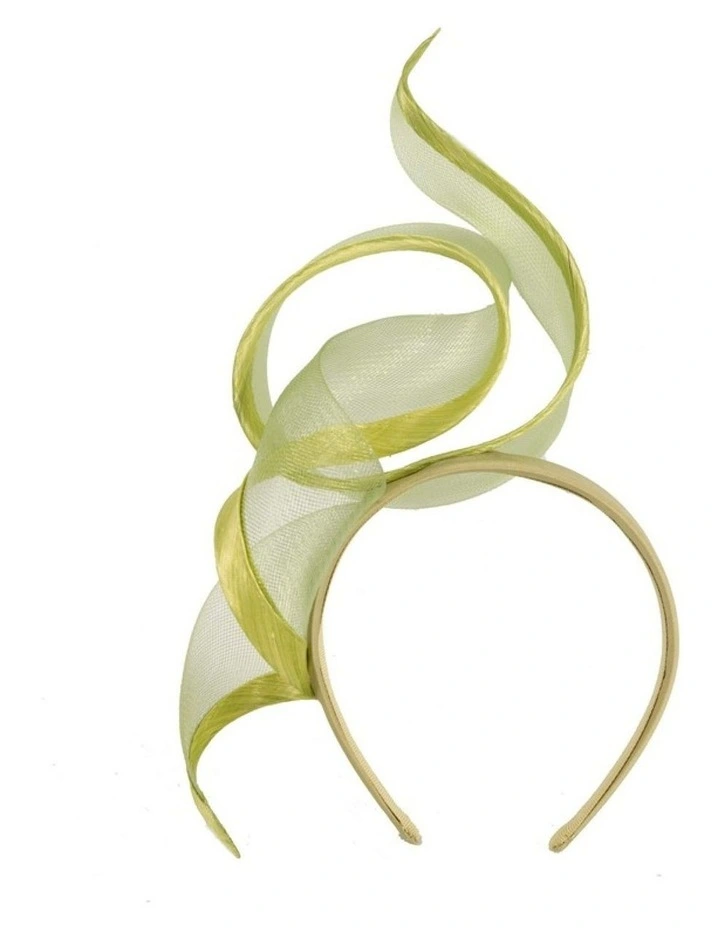 Sculptured lime green racing fascinator by Fillies Collection S246LIM image 1