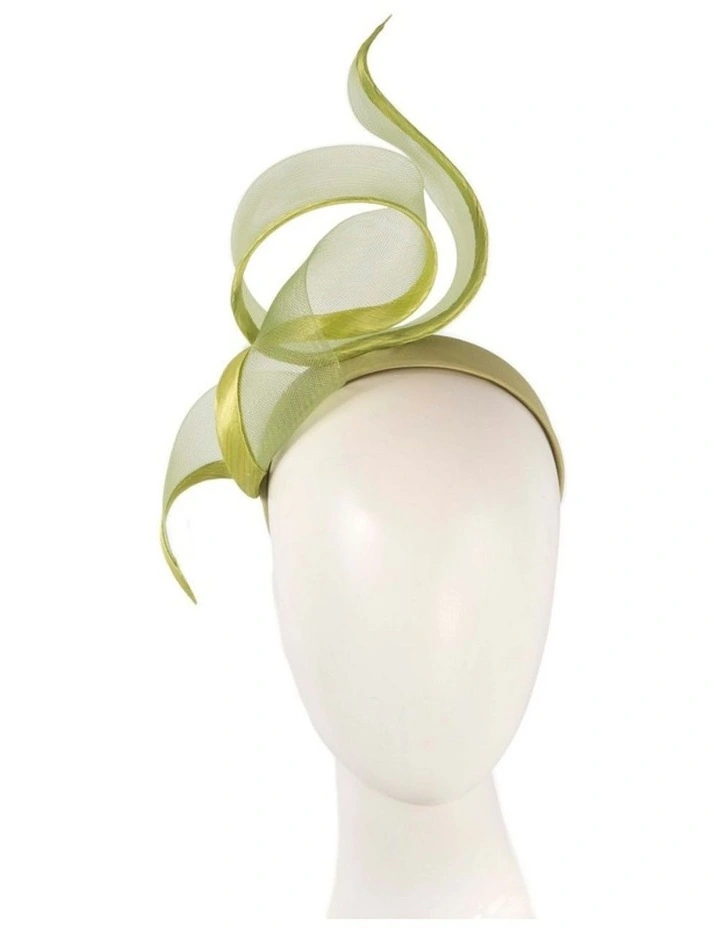 Sculptured lime green racing fascinator by Fillies Collection S246LIM image 2