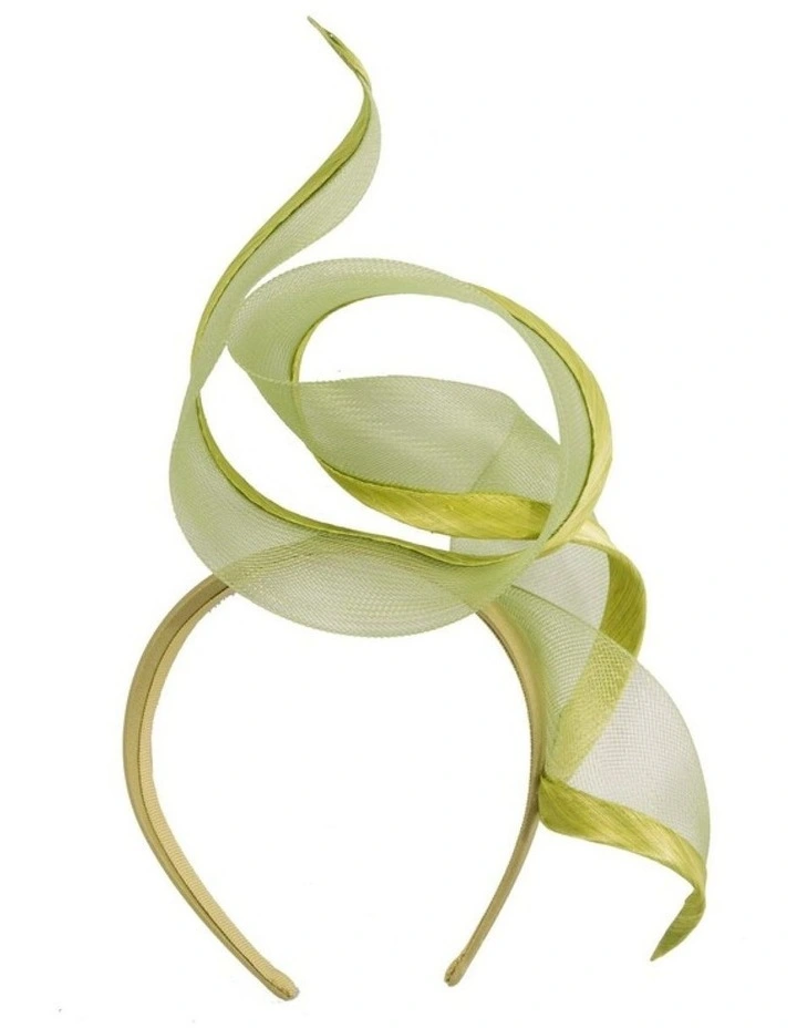 Sculptured lime green racing fascinator by Fillies Collection S246LIM image 4