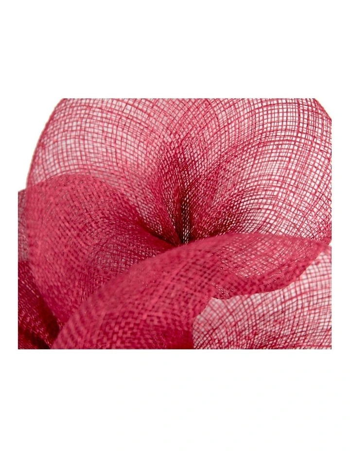 Max Alexander large wine-coloured sinamay flower fascinator MA918WN image 3