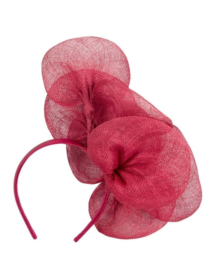 Max Alexander large wine-coloured sinamay flower fascinator MA918WN image 4