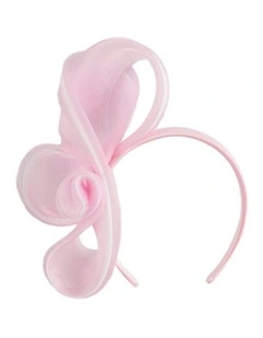 Fillies Collection Pink Crinoline Bow Fascinator S327PI