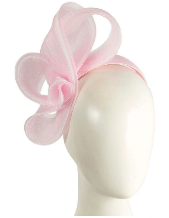 Fillies Collection Pink Crinoline Bow Fascinator S327PI image 2