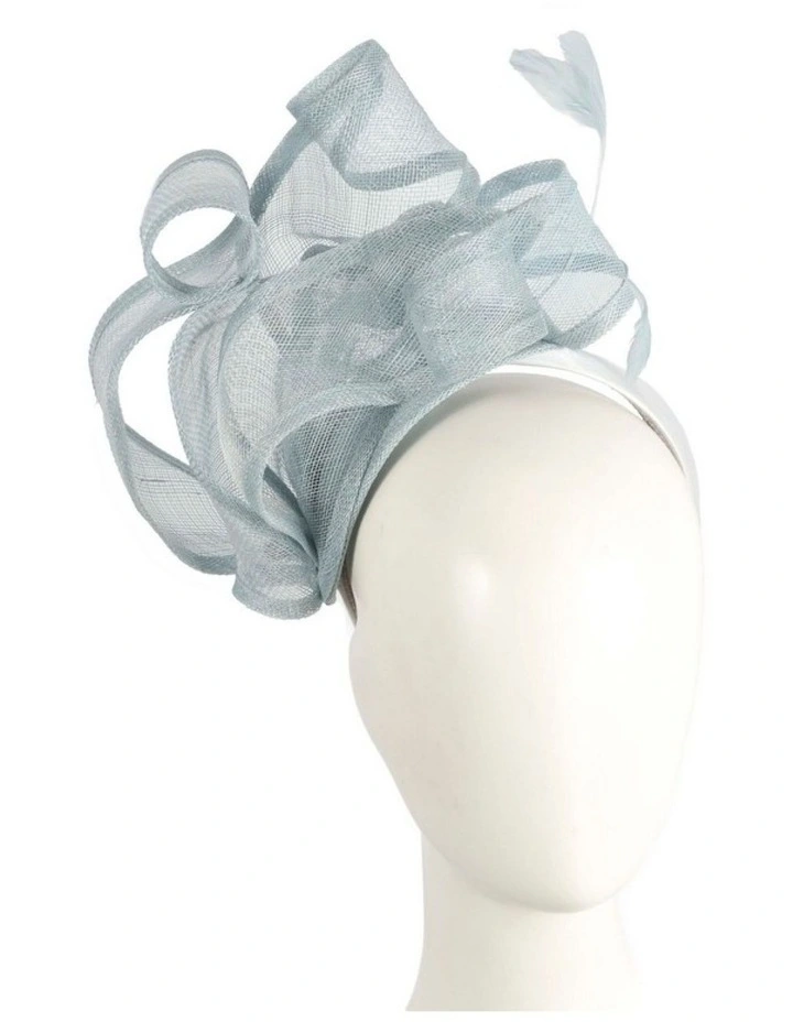 Max Alexander Large Light Blue Sinamay Fascinator MA931LBL image 2