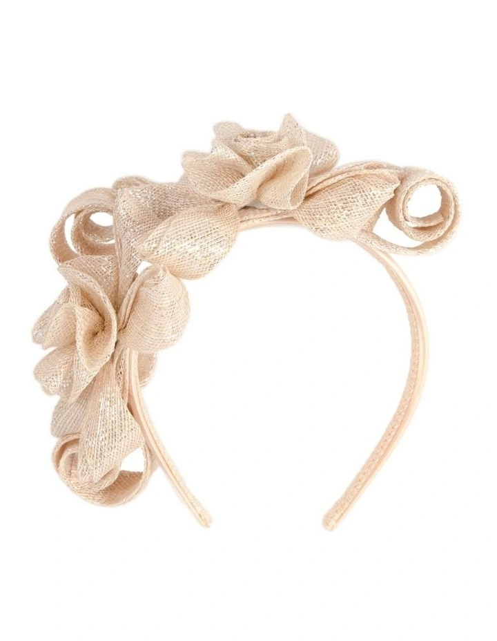 Max Alexander champagne gold curly sinamay fascinator MA914CHM image 4