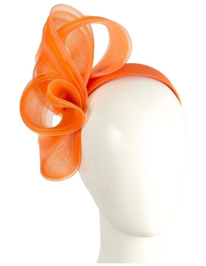 Fillies Collection orange crinoline bow fascinator S327OR image 2