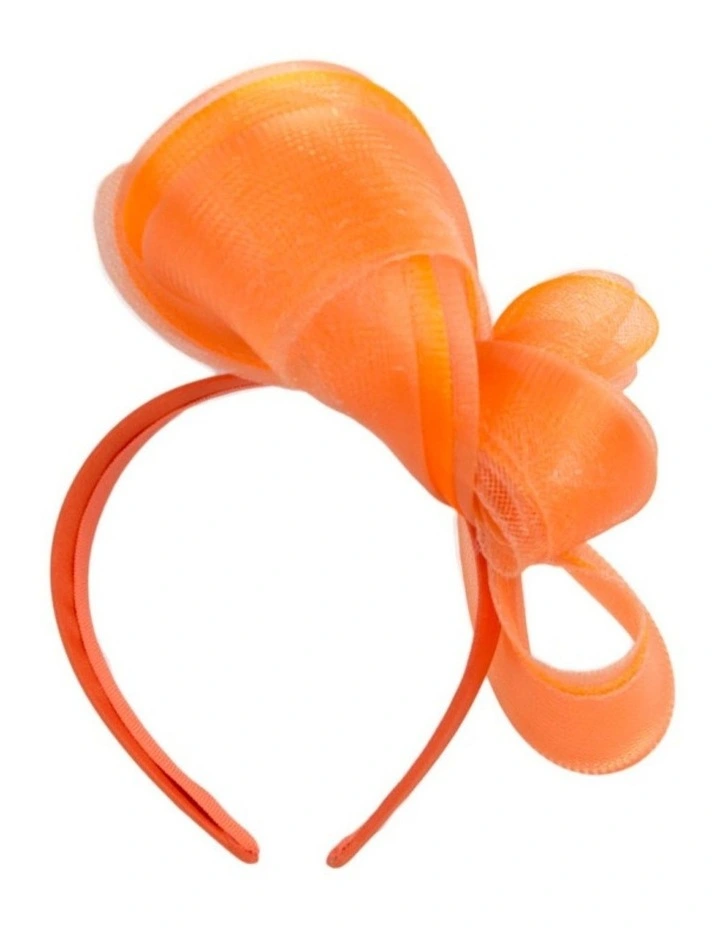 Fillies Collection orange crinoline bow fascinator S327OR image 4