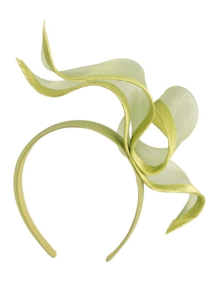 Fillies Collection Lime Crinoline Fascinator with Silk Abaca Edge S343LM image 4