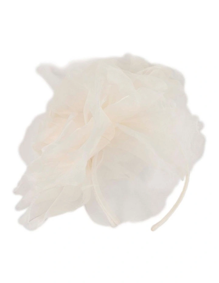 Fillies Collection Large Cream Silk Flower Fascinator S260C image 4