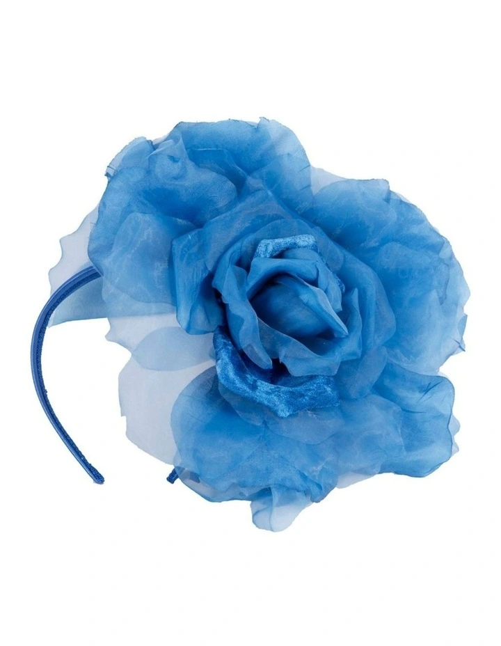 Large royal blue silk flower fascinator - Fillies Collection S260RB image 1