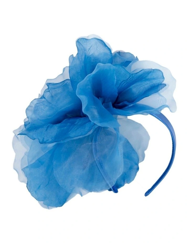 Large royal blue silk flower fascinator - Fillies Collection S260RB image 4