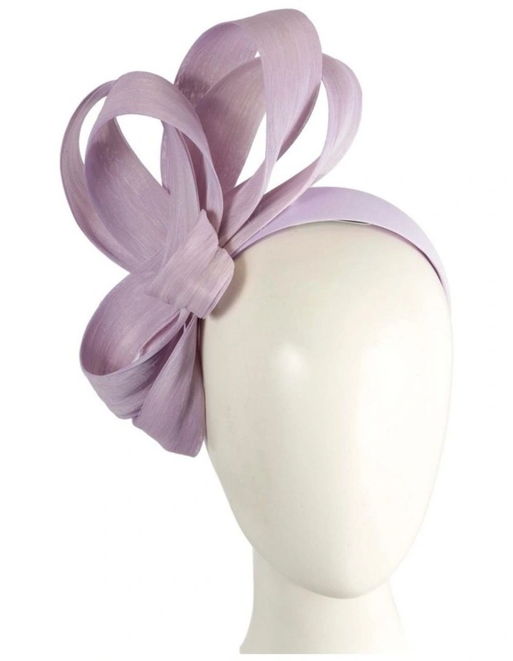 Fillies Collection light lilac silk abaca loops racing fascinator S344LLI image 2