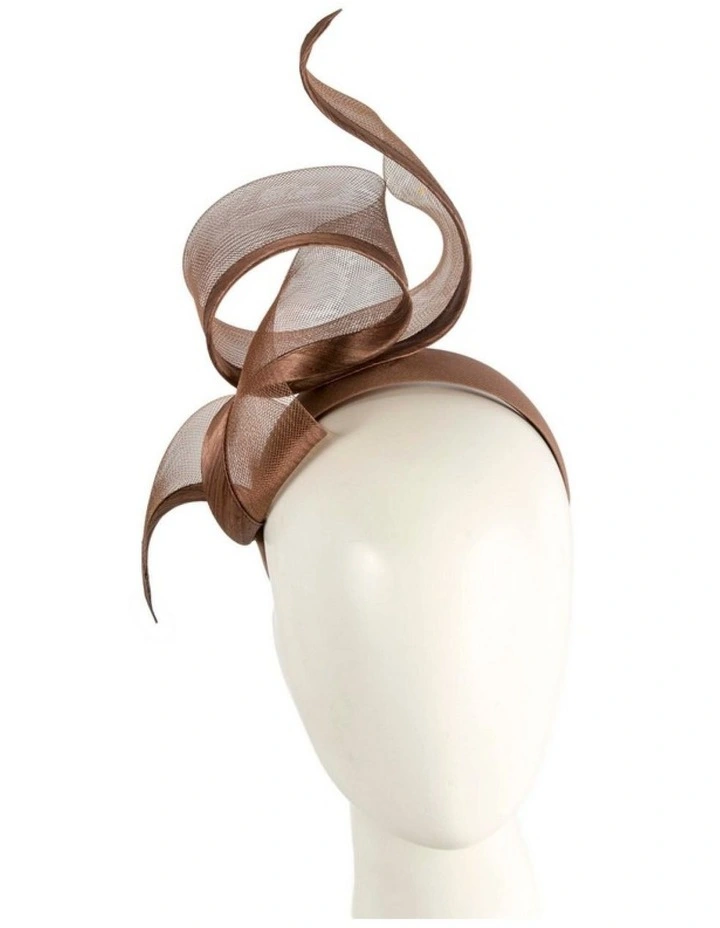 Fillies Collection Sculptured Coffee Racing Fascinator S246CF image 2