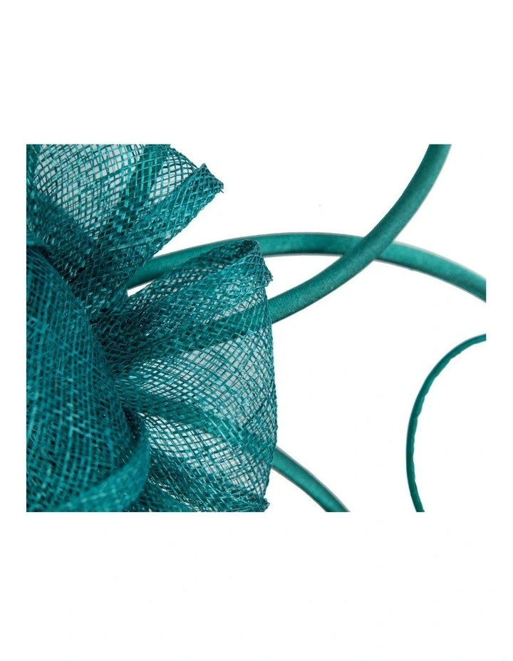 Max Alexander teal green sinamay fascinator MA970TE image 3