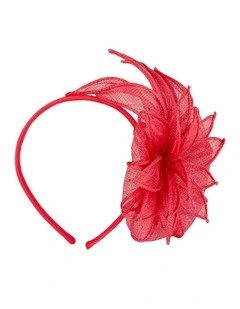 Max Alexander red sinamay flower fascinator MA948R