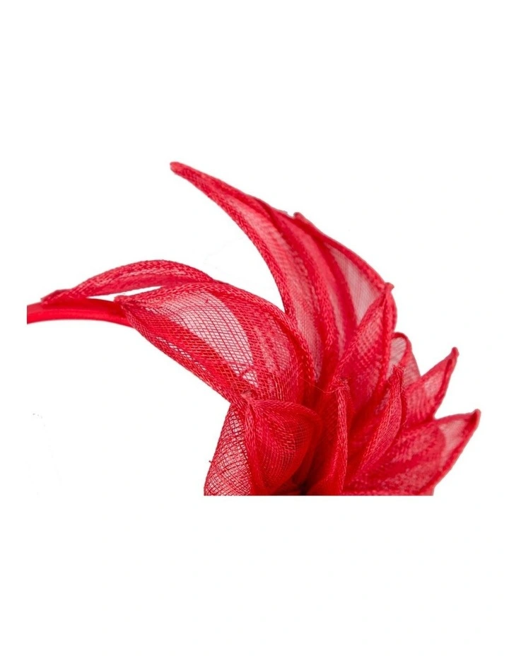 Max Alexander red sinamay flower fascinator MA948R image 3