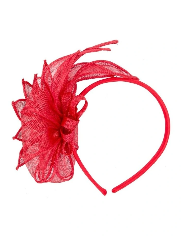 Max Alexander red sinamay flower fascinator MA948R image 4
