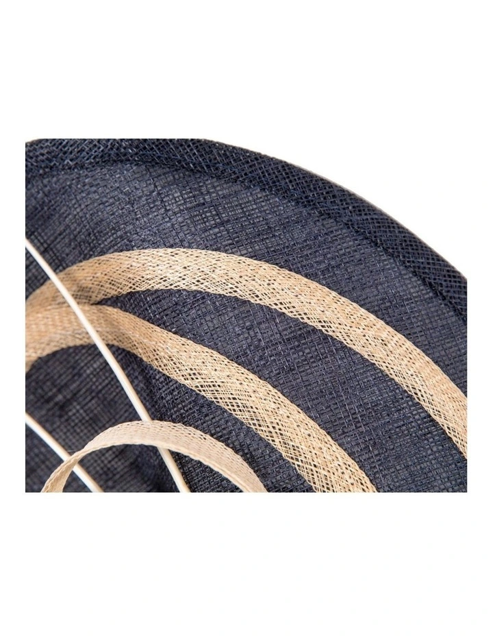 Max Alexander MA961NC large navy and cream sinamay fascinator image 3