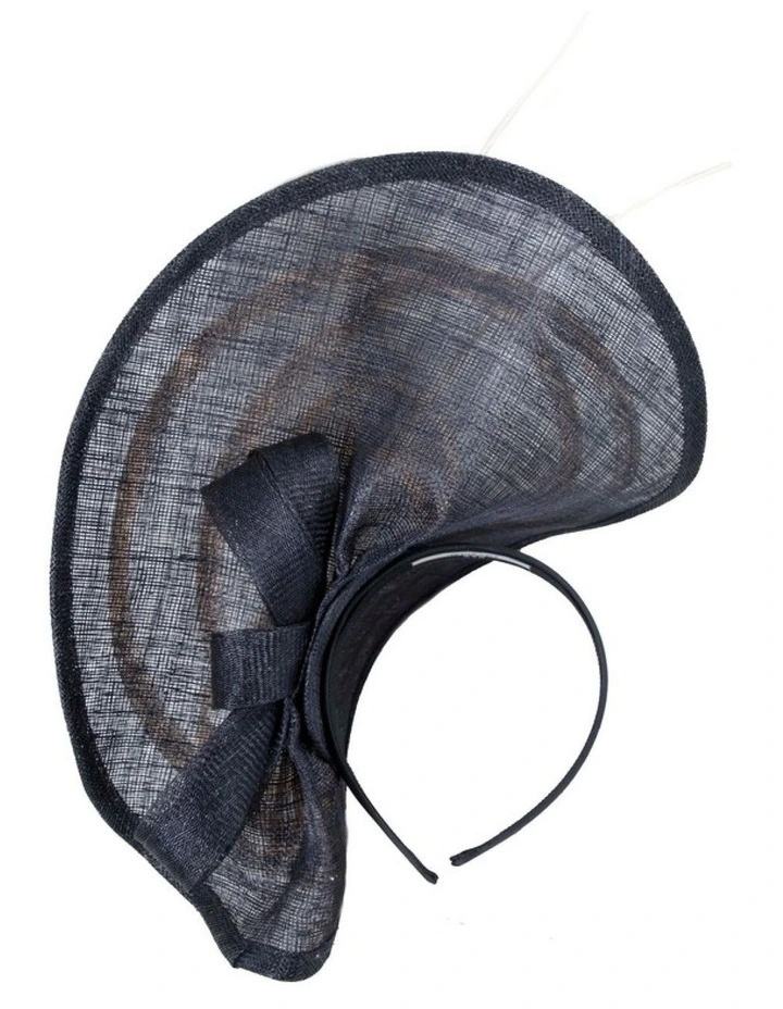 Max Alexander MA961NC large navy and cream sinamay fascinator image 4