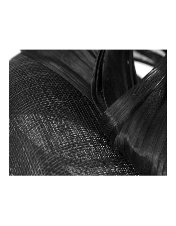 Fillies Collection black pillbox fascinator with silk abaca bow S307B image 5