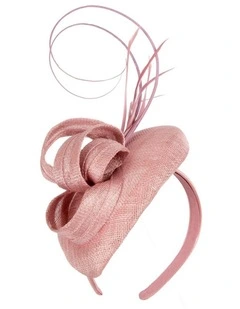 Max Alexander Dusty Pink Sinamay Pillbox Fascinator MA936DP