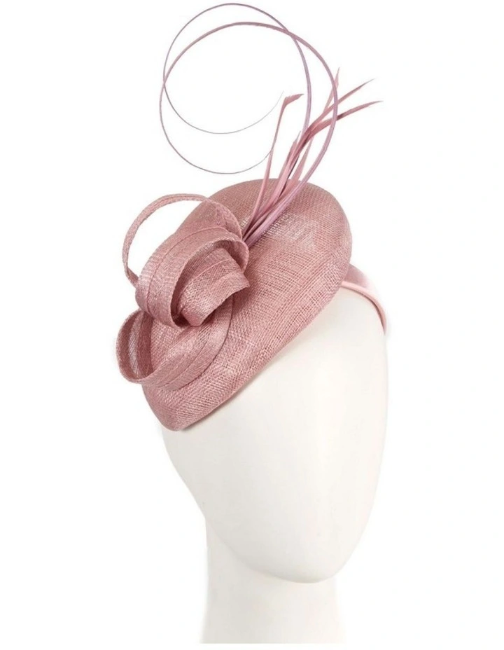 Max Alexander Dusty Pink Sinamay Pillbox Fascinator MA936DP image 2