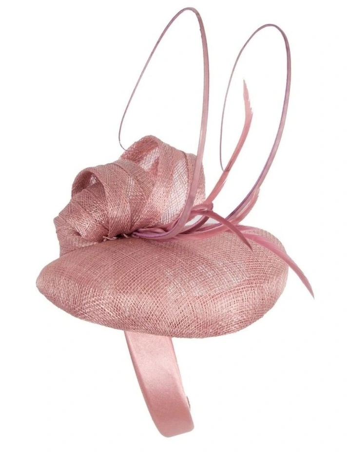 Max Alexander Dusty Pink Sinamay Pillbox Fascinator MA936DP image 3