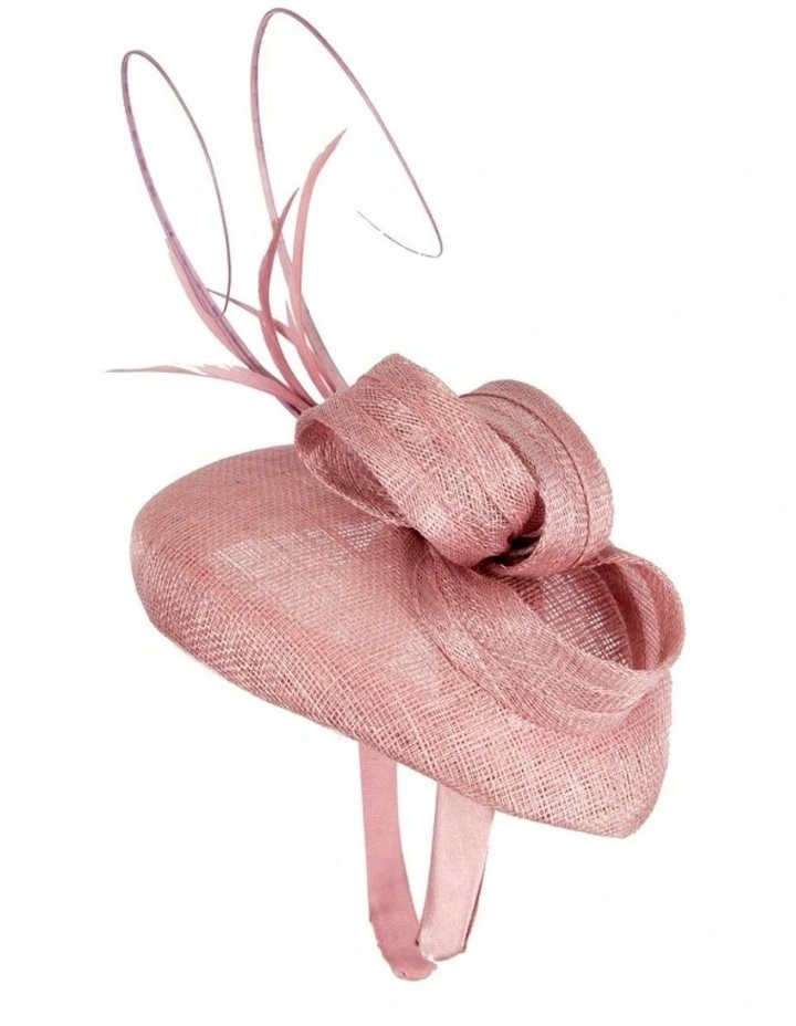 Max Alexander Dusty Pink Sinamay Pillbox Fascinator MA936DP image 4