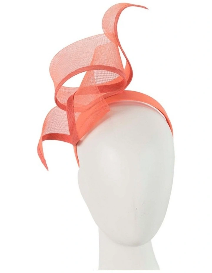 Sculptured Coral Racing Fascinator by Fillies Collection S246CR image 2