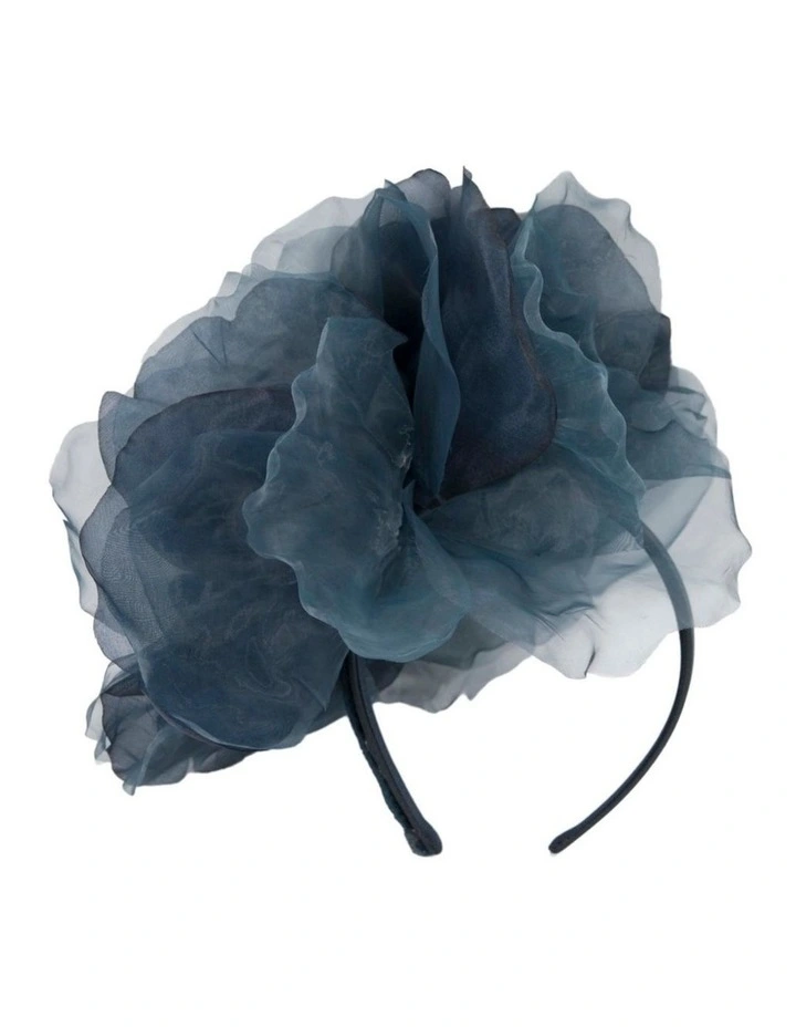 Fillies Collection large navy silk flower fascinator S260N image 4