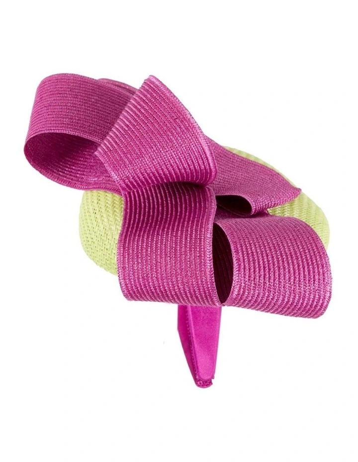Lime & Fuchsia pillbox fascinator by Fillies Collection S286LF image 4