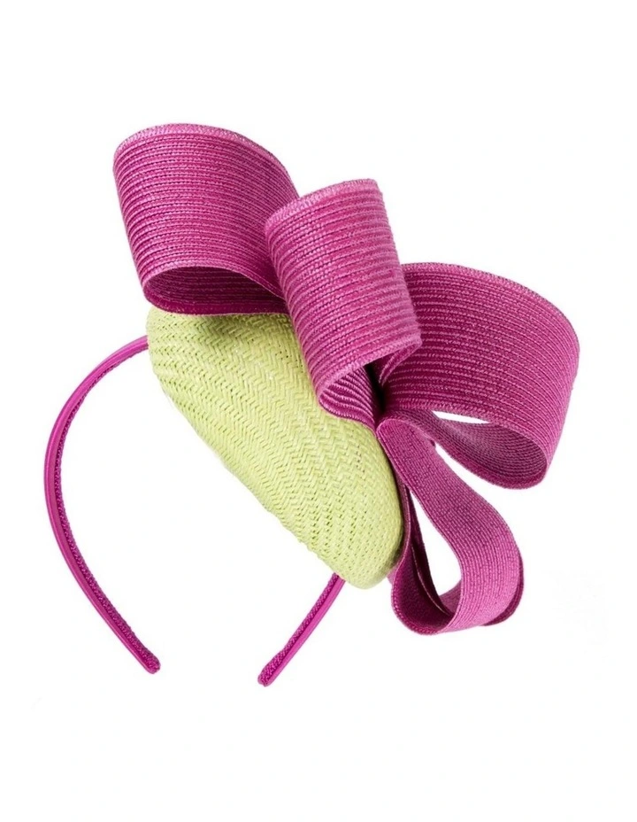 Lime & Fuchsia pillbox fascinator by Fillies Collection S286LF image 6