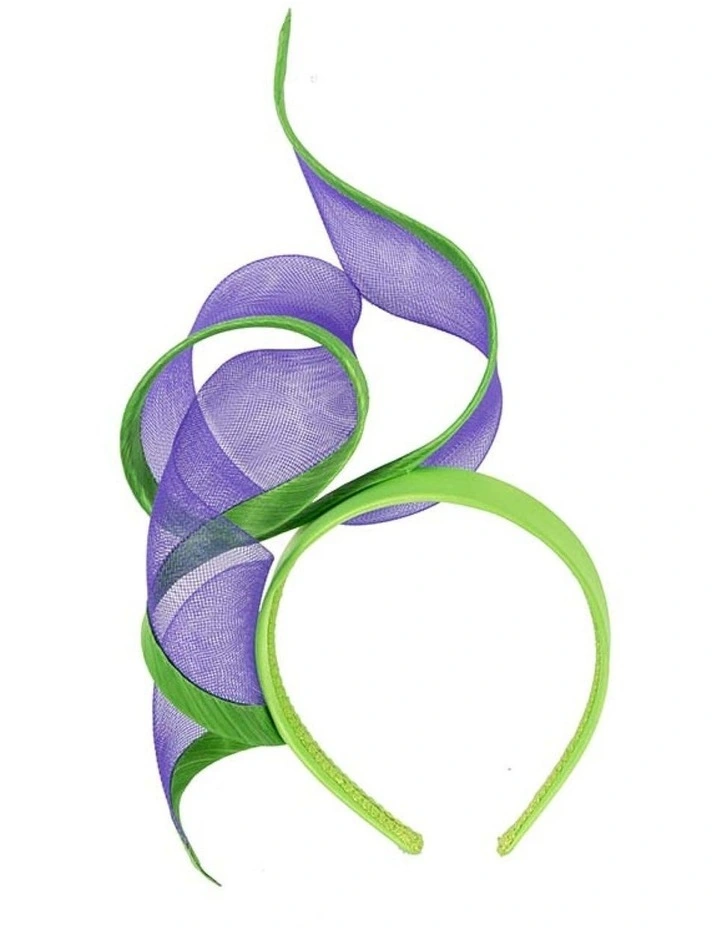 Sculptured Purple & Lime Headband Fascinator by Fillies Collection S246PL image 1