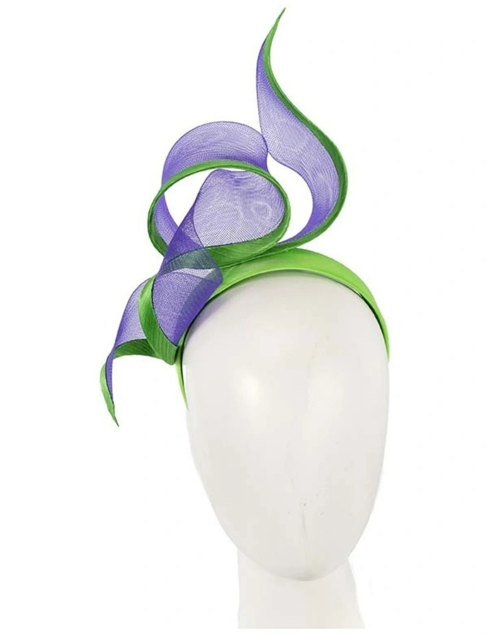 Sculptured Purple & Lime Headband Fascinator by Fillies Collection S246PL image 2