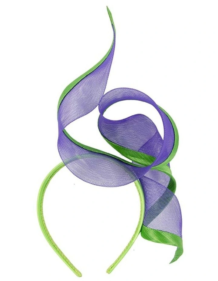 Sculptured Purple & Lime Headband Fascinator by Fillies Collection S246PL image 4