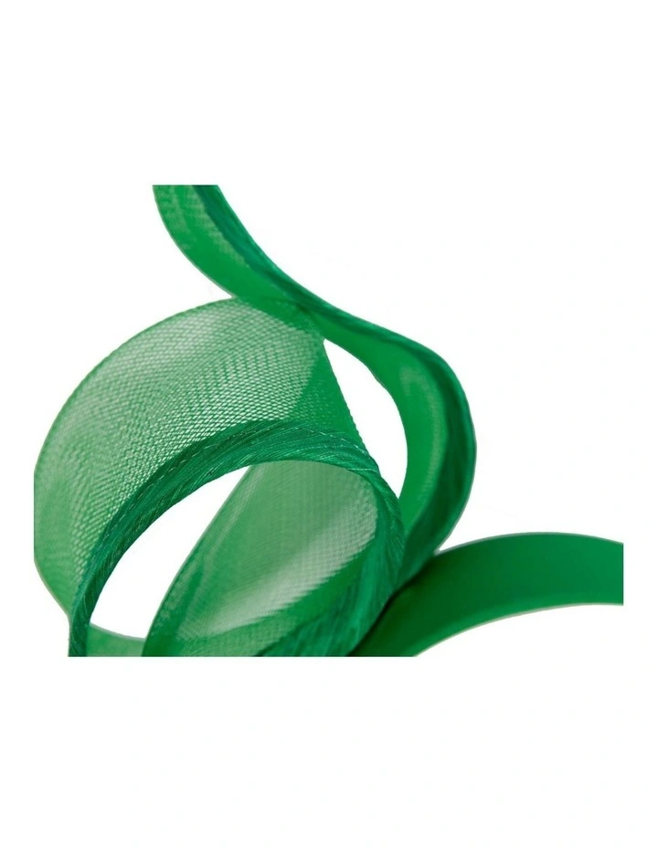 Sculptured Racing Fascinator by Fillies Collection S246G in Green image 2