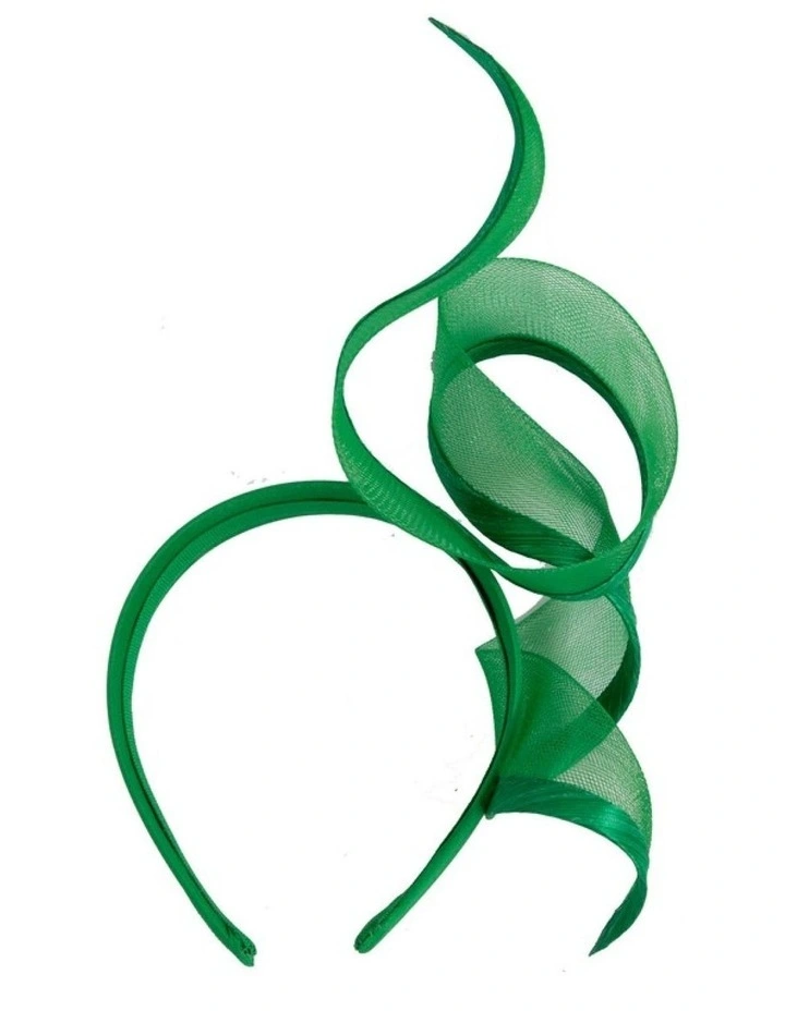Sculptured Racing Fascinator by Fillies Collection S246G in Green image 4
