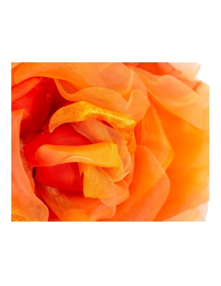 Fillies Collection large orange silk flower fascinator S260OR image 3
