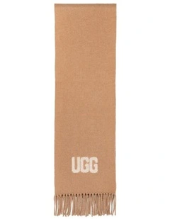 Logo Cashmere Australian Wool Woven Scarf