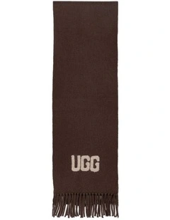 Logo Cashmere Australian Wool Woven Scarf
