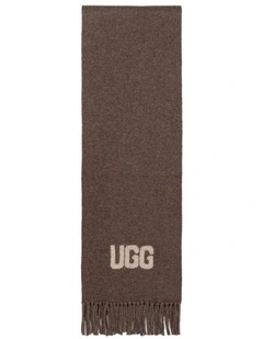 Logo Cashmere Australian Wool Woven Scarf