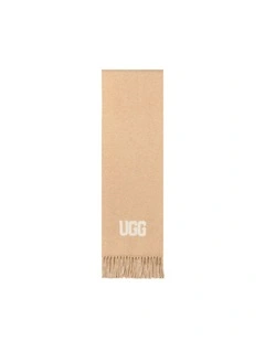 Logo Cashmere Australian Wool Woven Scarf
